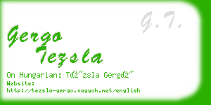 gergo tezsla business card